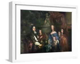 Sir Edward Hales (D.1695) and His Family, C.1656-Sir Peter Lely-Framed Giclee Print