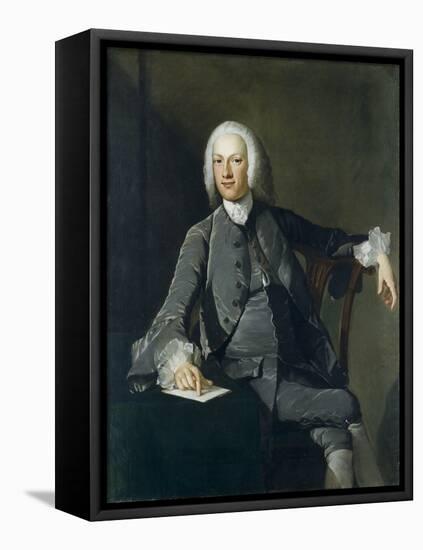 Sir Edward Lloyd, 1750 (Oil on Canvas)-Richard Wilson-Framed Stretched Canvas