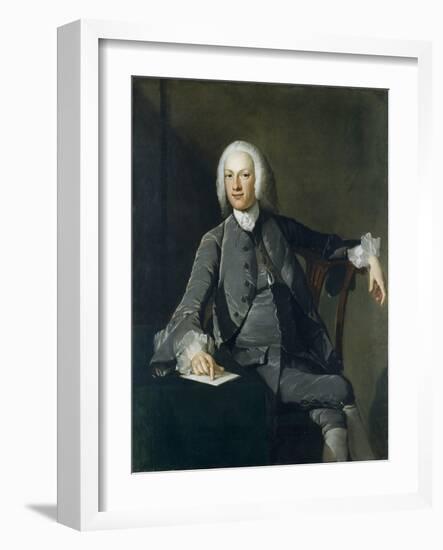 Sir Edward Lloyd, 1750 (Oil on Canvas)-Richard Wilson-Framed Giclee Print