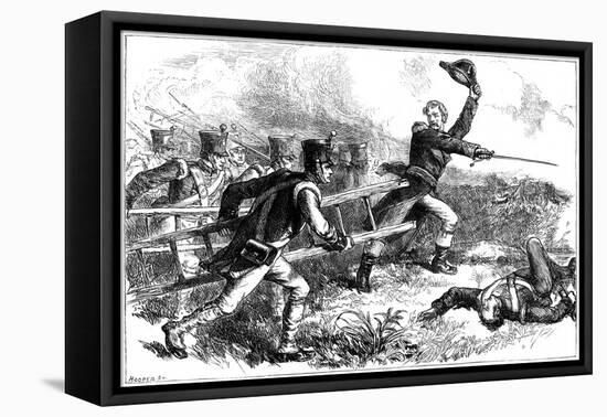 Sir Edward Pakenham Leading the Attack on New Orleans, 1815-Hooper-Framed Stretched Canvas