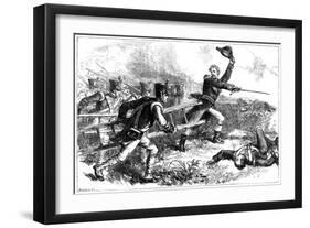 Sir Edward Pakenham Leading the Attack on New Orleans, 1815-Hooper-Framed Giclee Print