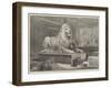 Sir Edwin Landseer Modelling the Lions for Trafalgar-Square-Arthur Hopkins-Framed Giclee Print