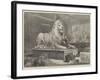 Sir Edwin Landseer Modelling the Lions for Trafalgar-Square-Arthur Hopkins-Framed Giclee Print