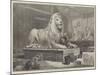 Sir Edwin Landseer Modelling the Lions for Trafalgar-Square-Arthur Hopkins-Mounted Giclee Print
