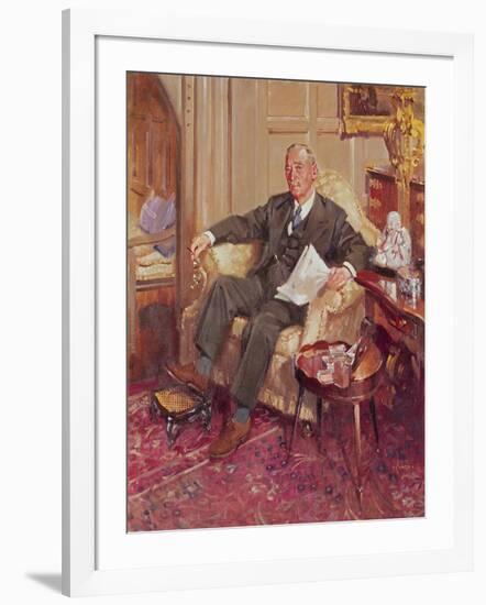 Sir Ernest Oppenheimer- Ernest at Home-Terence Cuneo-Framed Giclee Print