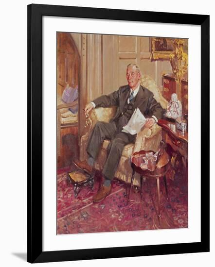 Sir Ernest Oppenheimer- Ernest at Home-Terence Cuneo-Framed Giclee Print