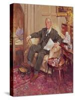 Sir Ernest Oppenheimer- Ernest at Home-Terence Cuneo-Stretched Canvas