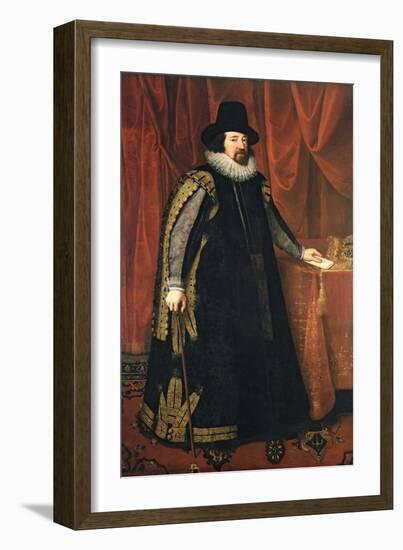 Sir Francis Bacon (1561-1626) Baron Verulam of Verulam, Viscount St. Albans-Paul van Somer-Framed Giclee Print