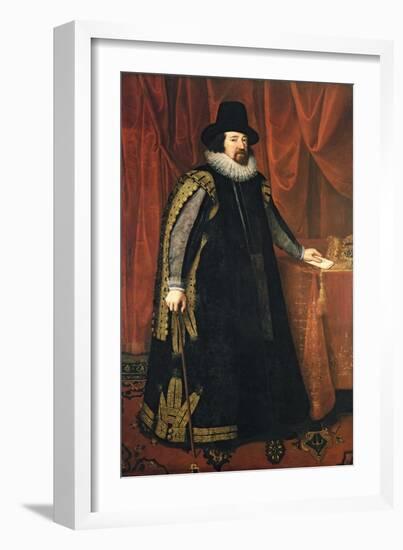 Sir Francis Bacon (1561-1626) Baron Verulam of Verulam, Viscount St. Albans-Paul van Somer-Framed Giclee Print