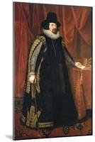 Sir Francis Bacon (1561-1626) Baron Verulam of Verulam, Viscount St. Albans-Paul van Somer-Mounted Giclee Print
