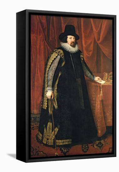 Sir Francis Bacon (1561-1626) Baron Verulam of Verulam, Viscount St. Albans-Paul van Somer-Framed Stretched Canvas