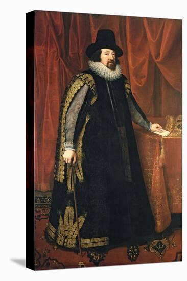 Sir Francis Bacon (1561-1626) Baron Verulam of Verulam, Viscount St. Albans-Paul van Somer-Stretched Canvas