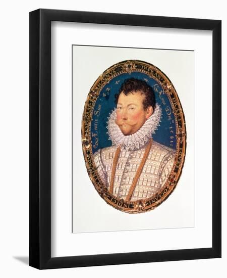 Sir Francis Drake, 1581-Nicholas Hilliard-Framed Giclee Print