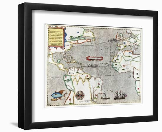 Sir Francis Drake's Voyage 1585-1586-Library of Congress-Framed Photographic Print