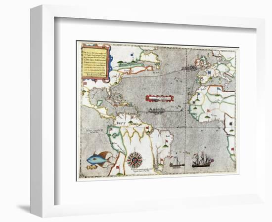 Sir Francis Drake's Voyage 1585-1586-Library of Congress-Framed Photographic Print