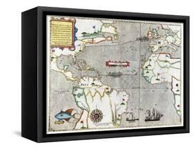 Sir Francis Drake's Voyage 1585-1586-Library of Congress-Framed Stretched Canvas