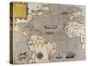 Sir Francis Drake's West Indian Voyage, Engraved Map circa 1589-null-Stretched Canvas