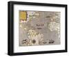 Sir Francis Drake's West Indian Voyage, Engraved Map circa 1589-null-Framed Giclee Print