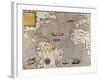 Sir Francis Drake's West Indian Voyage, Engraved Map circa 1589-null-Framed Giclee Print