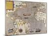 Sir Francis Drake's West Indian Voyage, Engraved Map circa 1589-null-Mounted Giclee Print
