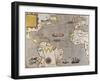 Sir Francis Drake's West Indian Voyage, Engraved Map circa 1589-null-Framed Giclee Print