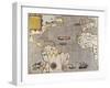 Sir Francis Drake's West Indian Voyage, Engraved Map circa 1589-null-Framed Giclee Print