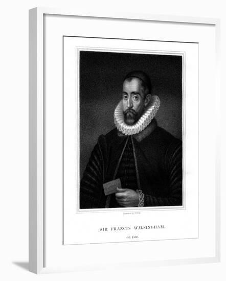 Sir Francis Walsingham, Spymaster of Queen Elizabeth I-W Holl-Framed Giclee Print