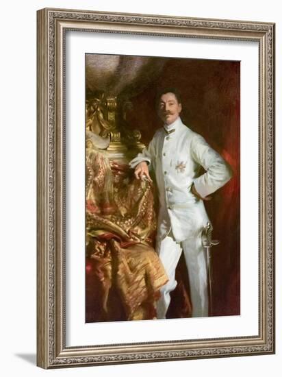 Sir Frank Swettenham, 1904 (Oil on Canvas)-John Singer Sargent-Framed Giclee Print