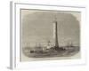 Sir Frederick Arrow Laying the Last Stone of the Wolf-Rock Lighthouse, Off Land'S-End-Edwin Weedon-Framed Giclee Print