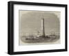 Sir Frederick Arrow Laying the Last Stone of the Wolf-Rock Lighthouse, Off Land'S-End-Edwin Weedon-Framed Giclee Print