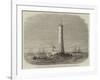 Sir Frederick Arrow Laying the Last Stone of the Wolf-Rock Lighthouse, Off Land'S-End-Edwin Weedon-Framed Giclee Print