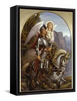 Sir Galahad and His Angel-Noel Paton-Framed Stretched Canvas