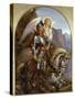 Sir Galahad and His Angel-Noel Paton-Stretched Canvas