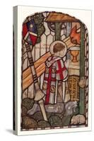 'Sir Galahad. Design for a window at Kelvin-Side, Glasgow', c1914.-Henry Payne-Stretched Canvas