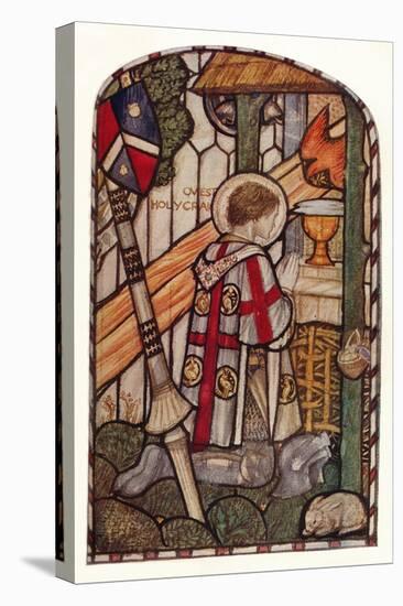 'Sir Galahad. Design for a window at Kelvin-Side, Glasgow', c1914.-Henry Payne-Stretched Canvas