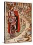 Sir Galahad is brought to Court of King Arthur, from 'Stories of Knights of Round Table'-Walter Crane-Stretched Canvas