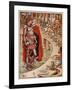 Sir Galahad is brought to Court of King Arthur, from 'Stories of Knights of Round Table'-Walter Crane-Framed Giclee Print