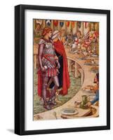 'Sir Galahad is brought to the Court of King Arthur', 1911-Walter Crane-Framed Giclee Print