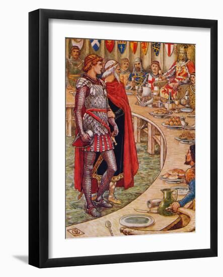 'Sir Galahad is brought to the Court of King Arthur', 1911-Walter Crane-Framed Giclee Print