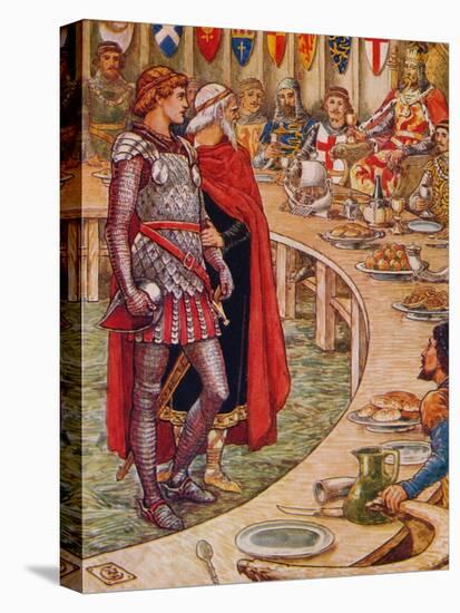'Sir Galahad is brought to the Court of King Arthur', 1911-Walter Crane-Stretched Canvas