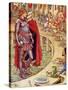 Sir Galahad is brought to the court of King Arthur-Walter Crane-Stretched Canvas