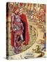 Sir Galahad is brought to the court of King Arthur-Walter Crane-Stretched Canvas