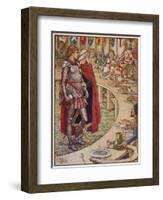 Sir Galahad is Introduced to the Round Table-Walter Crane-Framed Art Print