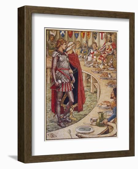 Sir Galahad is Introduced to the Round Table-Walter Crane-Framed Art Print