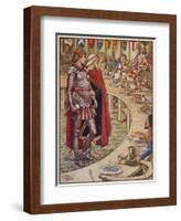 Sir Galahad is Introduced to the Round Table-Walter Crane-Framed Art Print