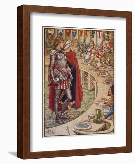 Sir Galahad is Introduced to the Round Table-Walter Crane-Framed Art Print