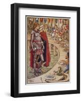 Sir Galahad is Introduced to the Round Table-Walter Crane-Framed Art Print