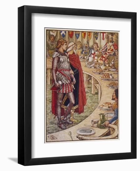 Sir Galahad is Introduced to the Round Table-Walter Crane-Framed Art Print