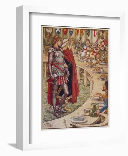 Sir Galahad is Introduced to the Round Table-Walter Crane-Framed Art Print