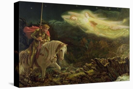 Sir Galahad - the Quest of the Holy Grail, 1870-Arthur Hughes-Stretched Canvas